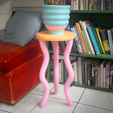 PRE-ORDER: Pink and Peach Jelly Table - Colorful, Curvy, Original Side Table Design 