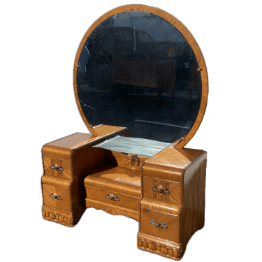 Art Deco Vanity with Large Mirror