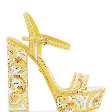 Dolce &amp; Gabbana &quot;Shiny Leather Platform Sandals With Mai Women