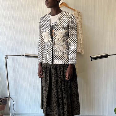Christian Dior Demi-Couture Ivory Silk Embellished Jacket 