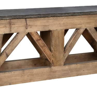 72”w Stone Top Console Table by Terra Nova Furniture Los Angeles 