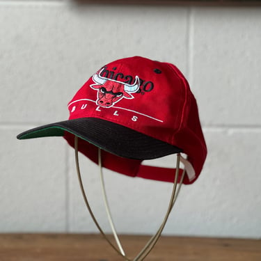 Vintage 1990s Chicago Bulls Split Line Snapback Hat 