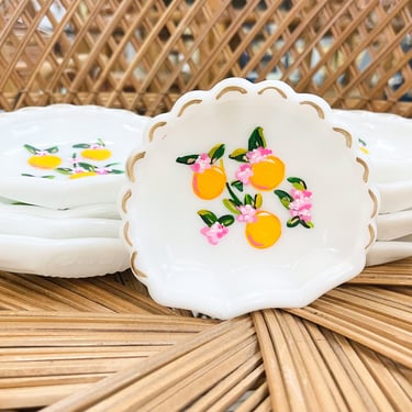 Hand Painted Florida Oranges Trinket Dish by Laura Dro