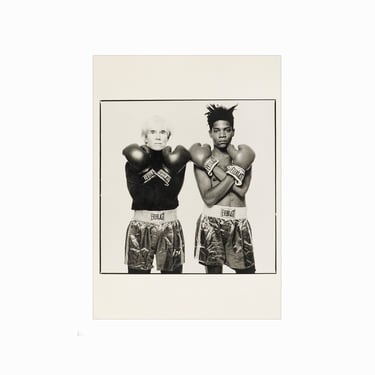 Andy Warhol & Jean-Michel Basquiat Postcard Fotofolio Post Card Vintage 