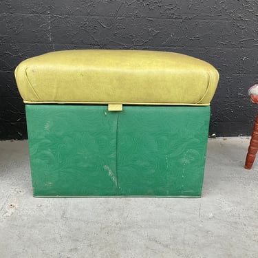 Green Upholstered Small Chest