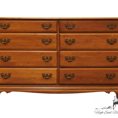 HEYWOOD WAKEFIELD Solid Hard Rock Maple Colonial Early American Style 56" Double Dresser 