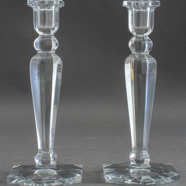 Baccarat Crystal Candlesticks, 1960s, Pair