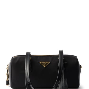 Prada Women Re-Nylon And Leather Medium Top-Handle Bag With Padlock