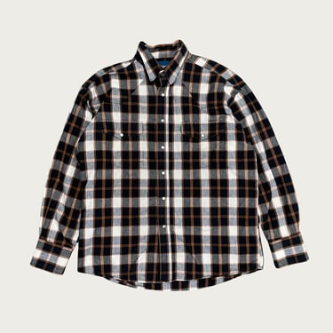 (XL) Plaid Western Shirt