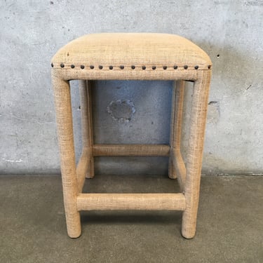 Burlap Counter Stool #1