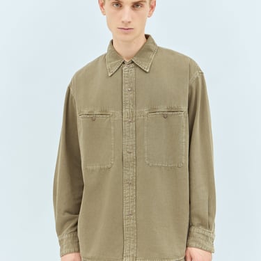 Lemaire Men Denim Shirt With Snaps