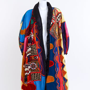 Patchwork Rope Tassel Coat