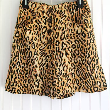 1980-90s - Silk - Fully  Lined - Animal Print - Leopard - by Vera Cristina 
