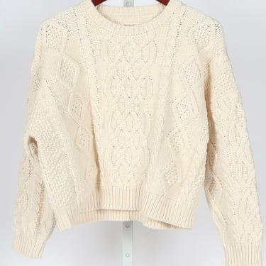 The Classic Cable Pullover - Cream