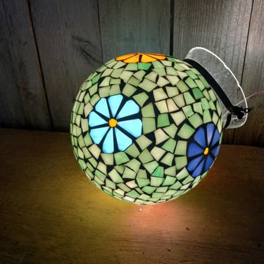 Mosaic Glass Globe, 8 inches