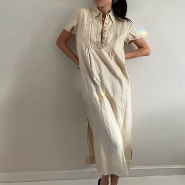 Vintage linen maxi dress