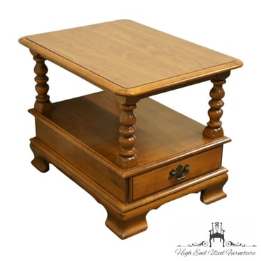 ETHAN ALLEN Heirloom Nutmeg Maple Colonial Early American 20" Accent End Table 10-8654P 