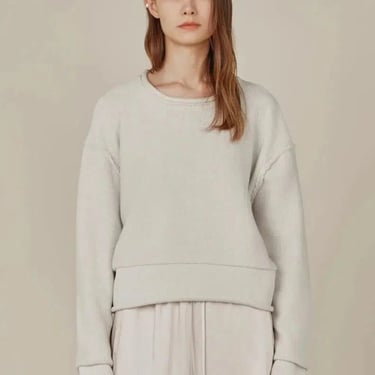 Grade & Gather - Rolled Edge Sweater - Ivory