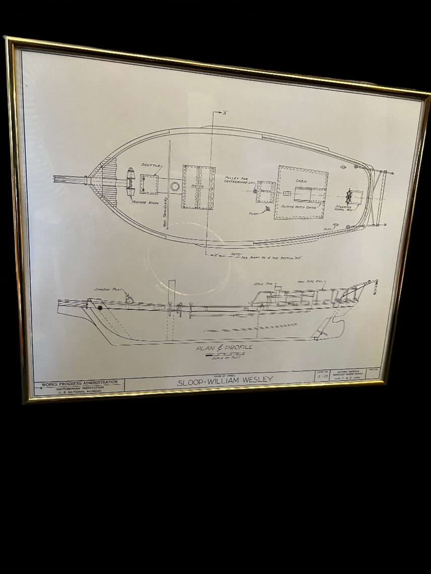 Line Drawing - Sloop - William Wesley - Plan and | Annapolis Maritime ...