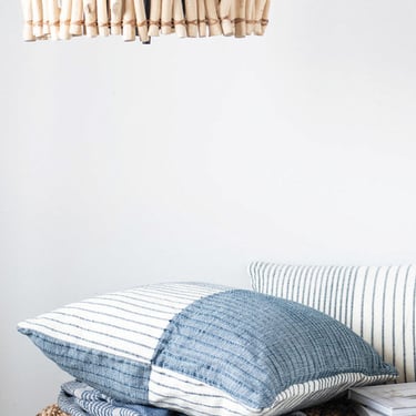 Cotton Navy Stripe Pillow