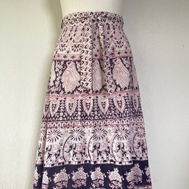 Vintage Indian cotton wrap skirt 