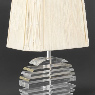 George Bullio Stacked Lucite Table Lamp