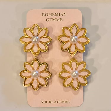 Sample Sale Light Pink Daisy Earrings