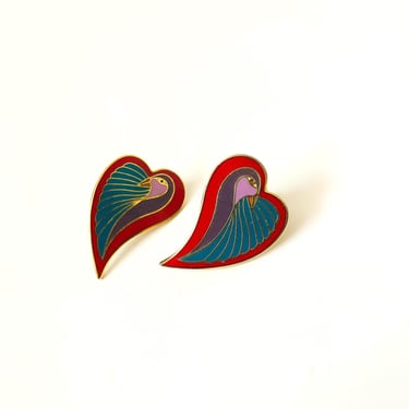 Laurel Burch Earrings - Dove Heart 