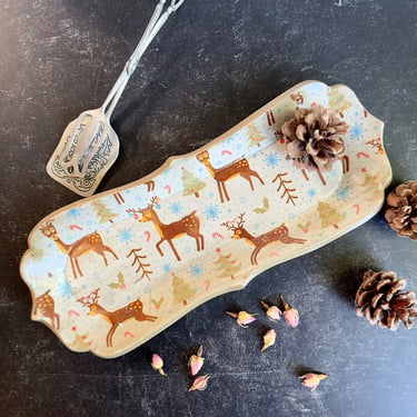 Christmas cookie platters, Handmade ceramic serving platter 