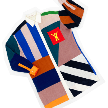 Walter Van Beirendonck S/S 2019 patchwork shirt dress