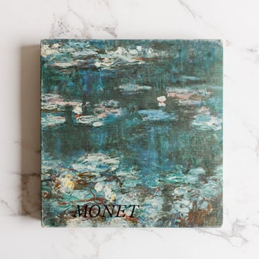 vintage French art book, “monet”