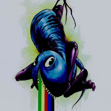 Alex Pardee Rainbow Grin Contemporary Limited Edition Giclee 19/50 Hand Signed 