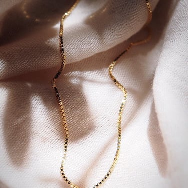 Basic Gold Box Chain Necklace - Iolani 