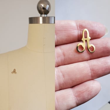 1950s Monogram Lapel Pin Letter A - Vintage Jewelry - Mid-century Fashion - Personalized Jewelry 