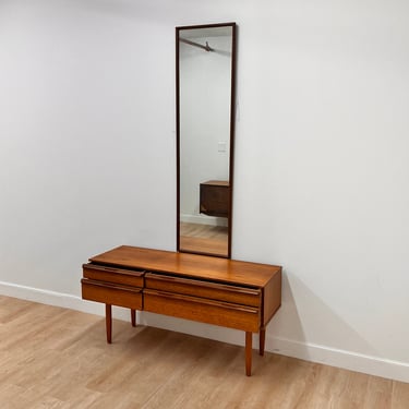 Mid Century Console with Mirror 