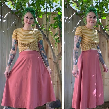 Vintage 1970’s Maeve Pink Wrap Skirt 