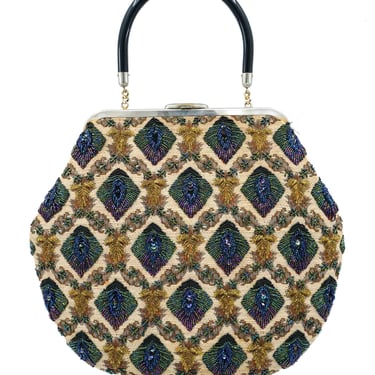 1970s Beaded Tapestry Handbag