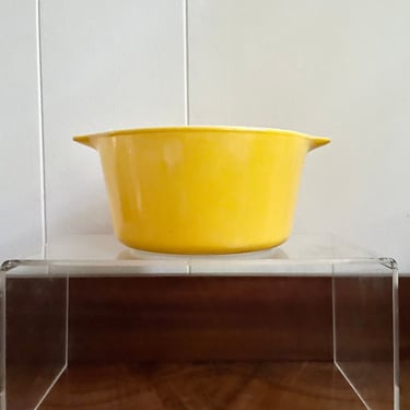Vintage Pyrex Baking Dish Yellow Daisy Sunflower 473-B 1QT, MCM Retro Kitchen, No Lid 