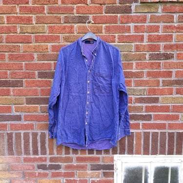 Vintage 1990's / Y2K Bon Homme Purple Button Down Shirt / XLT 