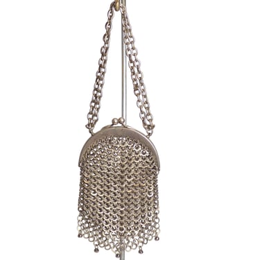 1950s Silver Metal Maille Bag