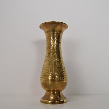 Vintage Brass Vase from India, 1960's / Indian Style 