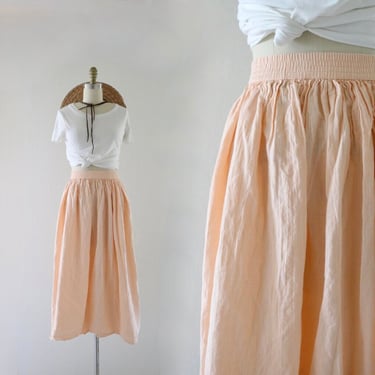 apricot linen skirt 27-32 (see details) 