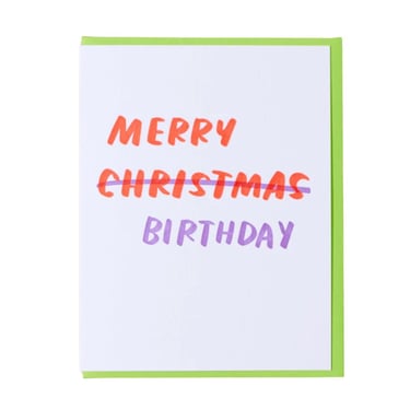 Christmas Birthday Card