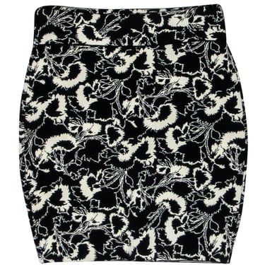 Rag & Bone x Liberty - Black & White Floral Print Knit Miniskirt Sz XXS
