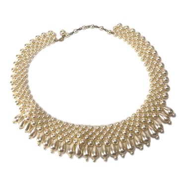 Vintage Pearl Necklace, Pearl Collar Necklace, 