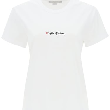 Stella Mccartney T-Shirt With Embroidered Signature Women