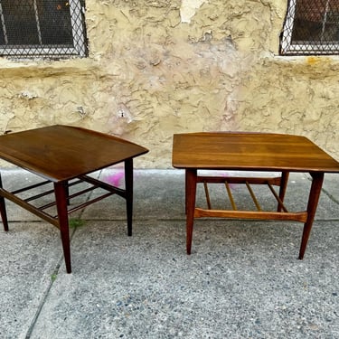 mid century end table Danish modern side tables mid century end tables a pair 