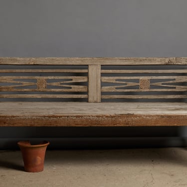 Dutch Colonial Deep Seated Bench from Sumatra