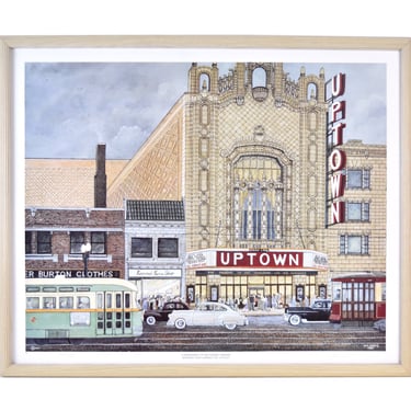 Balaban & Katz Uptown Theater Chicago circa 1940’s Print signed Jim Annis 
