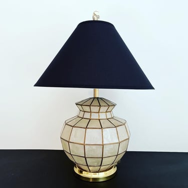 Capiz Shell Urn Lamp & Shade 